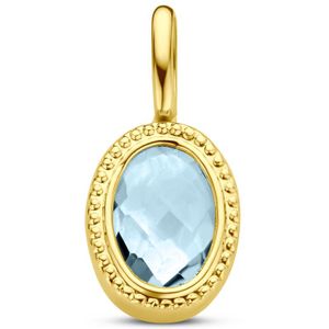14K geelgoud hanger sky blue topaas 4031241