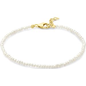 zilver verguld (geel) armband parels 16,5 + 2 cm 3 micron 2103767