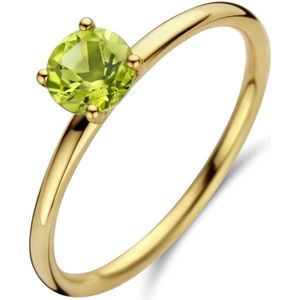 14K geelgoud ring peridot 5,0 mm 4027841 17