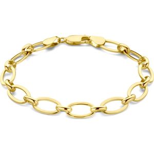 Silgold (geel met zilverkern) armband 8,5 mm 19 cm 5000308