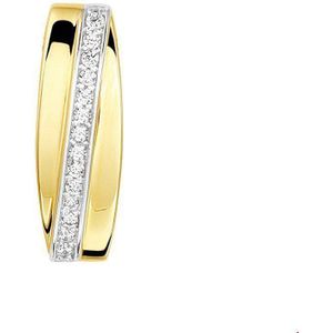 hanger zirkonia bicolor gestift 14K geelgoud 4019303