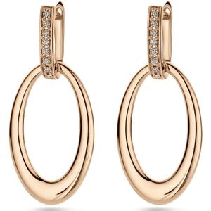 18K roségoud oorringen champagne diamant 0.20ct (2x 0.10ct) si 7400013