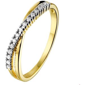 ring zirkonia 14K geelgoud 4018573