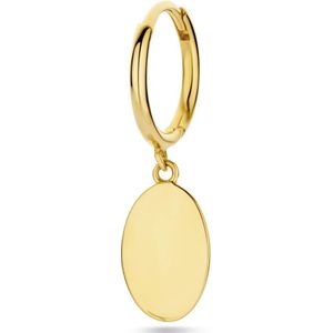 14K geelgoud graveeroorring ovaal per stuk 25 mm 4031904