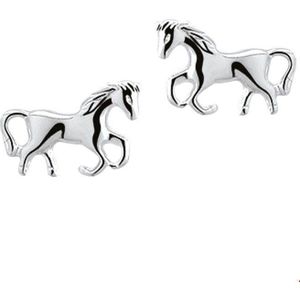 Zilveren Oorknoppen paard 1000559