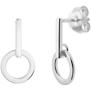 oorhangers rondje zilver gerhodineerd 1330178