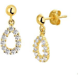 oorhangers zirkonia 14K geelgoud 4019307