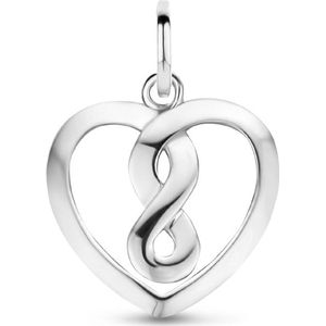 zilver gerhodineerd hanger hart en infinity 1335064