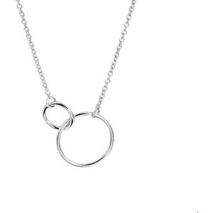 Zilver Gerhodineerde Collier rondjes 1 1323934