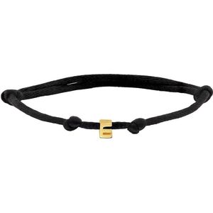 armband satijn letter 14K goud met rubber/nylon/leer 4700033