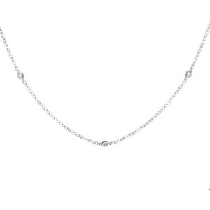 Witgouden Collier diamant 0.13ct H SI 1 4104438
