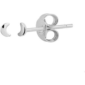 oorknoppen maan zilver gerhodineerd 1328394