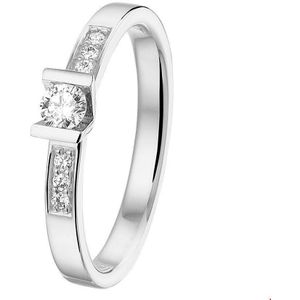 Witgoud Palladium Ring diamant 0.20ct H SI 4600026 16.50 mm (52)