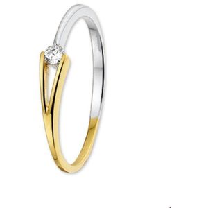 Bicolor Gouden Ring zirkonia 4206121 18.00 mm (57)