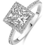 Zilver Gerhodineerde ring zirkonia 1340720 17.75