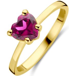 14K geelgoud ring hart rhodoliet 4030738 18.50