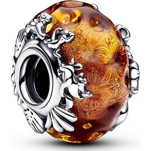 Disney - Lion King - Bedel - Zilver - Glitter Aventurijn - Gebrand Oranje Muranoglas