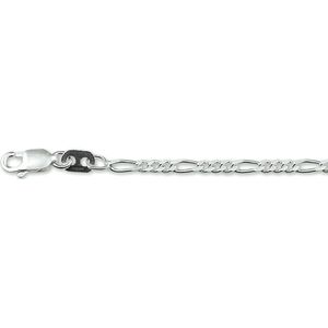 zilver wit enkelbandje figaro 2,7 mm 24 - 26 cm 1004267