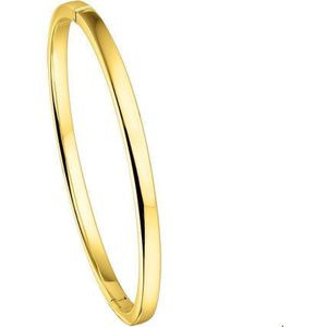 Bangle - 14K Geelgoud - Vlakke Buis - 4 x 60 mm - Scharnier