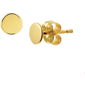 oorknoppen rond 14K geelgoud 4018948
