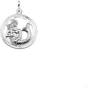 Zilver Gerhodineerde Bedel sterrenbeeld waterman gediamanteerd 1323556