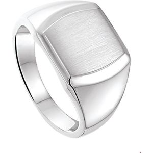 graveerring poli/mat zilver wit 1014717