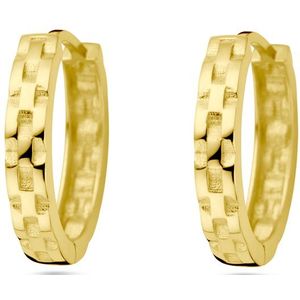 14K geelgoud klapoorringen schakelmotief 4029552