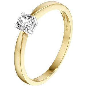 ring zirkonia 14K bicolor goud geel/wit 4208574