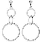 Zilver Gerhodineerde oorhangers cirkels 1338798