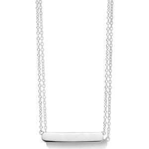 Zilver Gerhodineerde Collier graveerhanger 40 - 42 - 44 cm 1333177