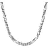 Zilver Gerhodineerde collier panter 8 mm 43 cm 1339975