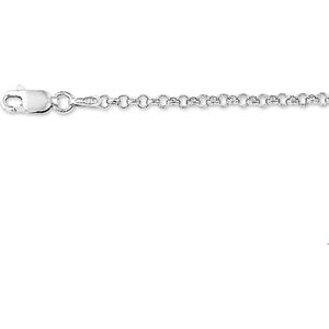 Zilver Gerhodineerde Collier jasseron 2 1314466 90 cm