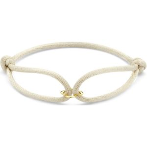 14K goud met rubber/nylon/leer armband satijn bloem 13 - 26 cm 4700348