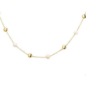 Geelgouden Collier parel 1 4019597