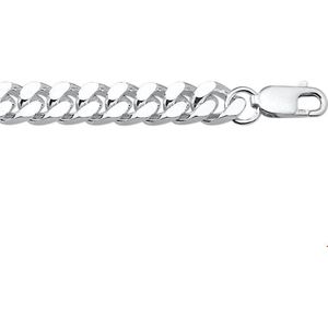 Zilveren Collier geslepen gourmet 8 mm 1001816 50 cm