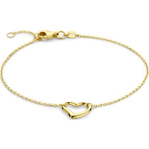 14K geelgoud armband hart 17 - 19 cm 4029633