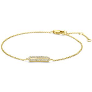 14K geelgoud armband diamant 0.09ct h si 15,5 - 17 - 18 cm 4034666