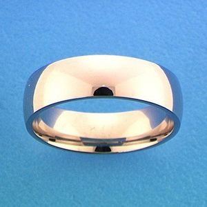 Zilver Gerhodineerde Ring A106 - 6 mm - zonder cz 1315038 18.00 mm (57)