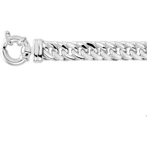 Zilveren Armband gourmet plat 10 mm 1020376 20 cm