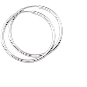 oorringen 1,8 mm ronde buis zilver wit 1003440
