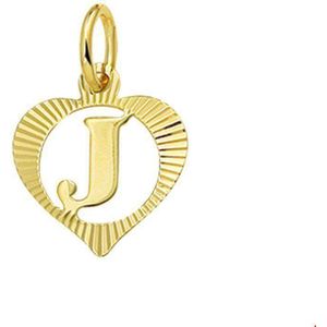 Geelgouden Hanger hart letter J 4006349