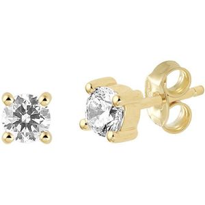 oorknoppen zirkonia 14K geelgoud 4022502