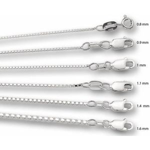 collier venetiaans 1,3 mm zilver wit 1001737
