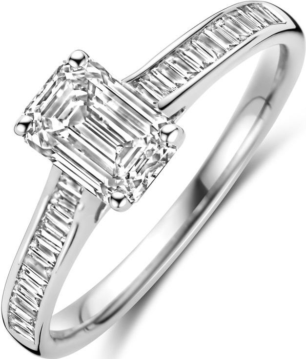 14K witgoud ring lab grown diamant 1.19ct h si 4106274 17.25