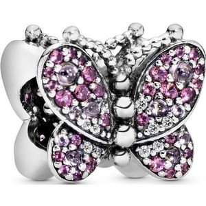 Pandora 797882NCCMX - Butterfly silver charm with cerise, pink mist crystal and clear cubic zirconia - Bedel