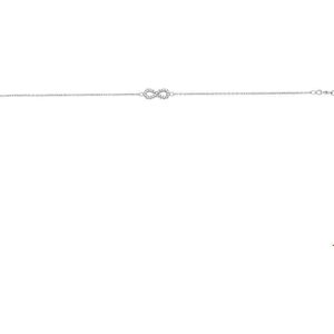 Zilver Gerhodineerde Armband infinity zirkonia 1 1319520