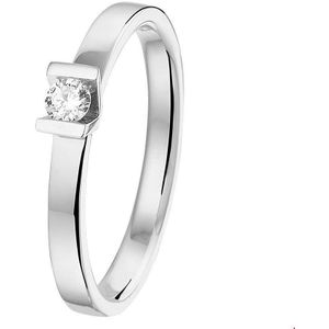 Witgoud Palladium Ring diamant 0.10ct H SI 4600012 17.00 mm (53)