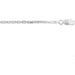 Zilveren Collier anker gediamanteerd 2 1015537 50 cm