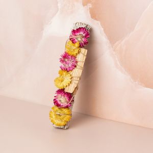 Flower Power Salie Stick (large: 22cm) - Palo Santo & Gekleurde Droogbloemen