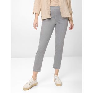 Raphaela by Brax Dames Broek  Style PAMINA 6/8 LIGHT GREY, denim mediumgrijs, maat 42K